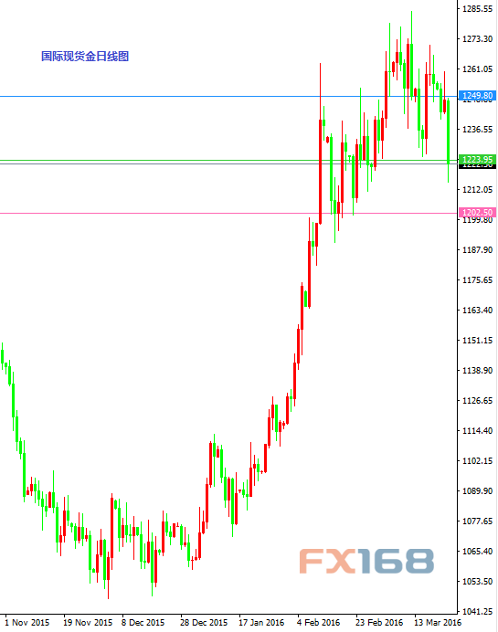 国际现货金日线图